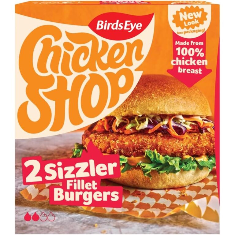 Birds Eye Chicken Shop 2 Sizzler Fillet Burgers, 227G (Frozen)