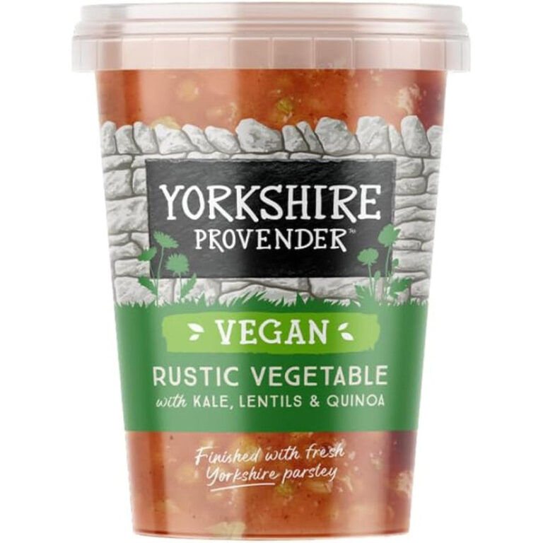 Yorkshire Provender - Vegetable Soup with Kale, Lentils & Quinoa - Low Fat - Gluten Free - Vegan, 560G