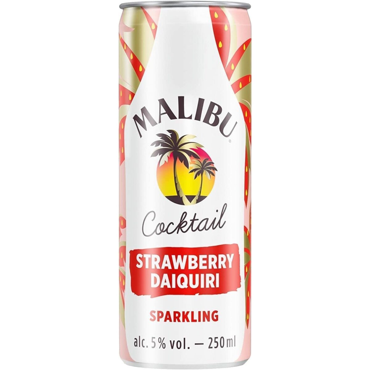 Malibu Strawberry Daiquiri Sparkling Pre-Mixed Can, 25Cl