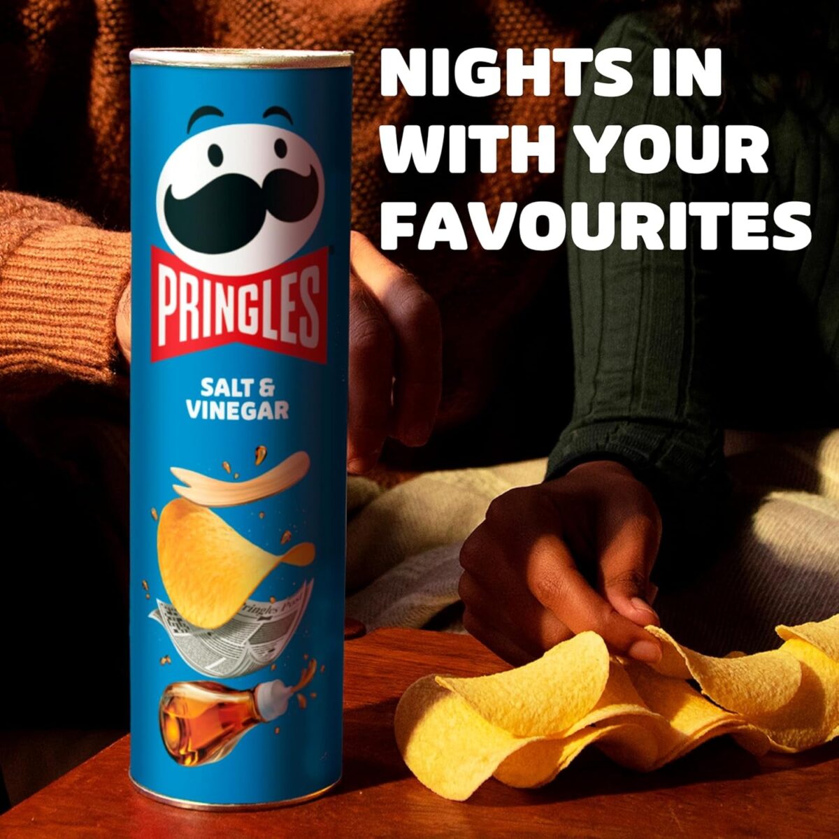 Pringles Salt & Vinegar Sharing Crisps 185G