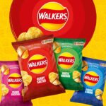Walkers Prawn Cocktail Vegetarian Multipack Crisps, Ideal for Lunch and Snacking 6X25 G