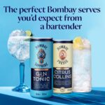 Bombay Pressé Citrus Collins, 6.5% ABV, 12 X 25Cl / 250 Ml, Ready-To-Drink Pre-Mixed Cocktail Can, Created with London Dry Gin and Infused with the Natural Flavour of Mediterranean Lemons