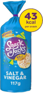 Snack a Jacks Salt and Vinegar Sharing Rice Cakes Crisps 117 G