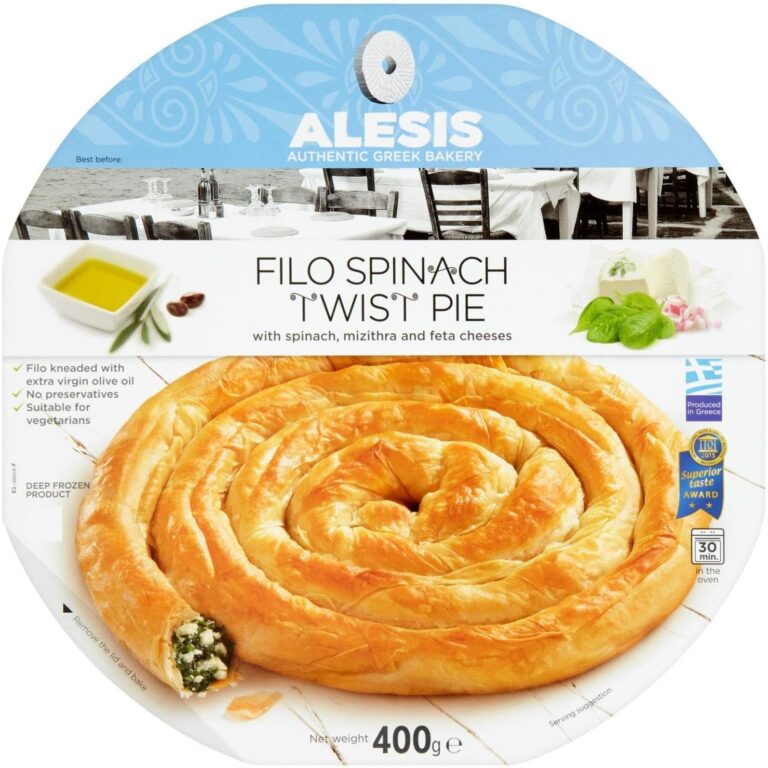 Alesis Filo Spinach & Feta Twist Pie, 400 G (Frozen)