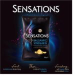 Sensations Balsamic Vinegar and Caramelised Onion Thick Cut Vegetarian Potato Crisps, Sharing Bag, 150 G