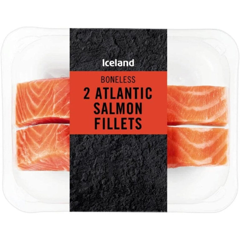 Iceland Boneless 2 Atlantic Salmon Fillets 220G (Frozen)