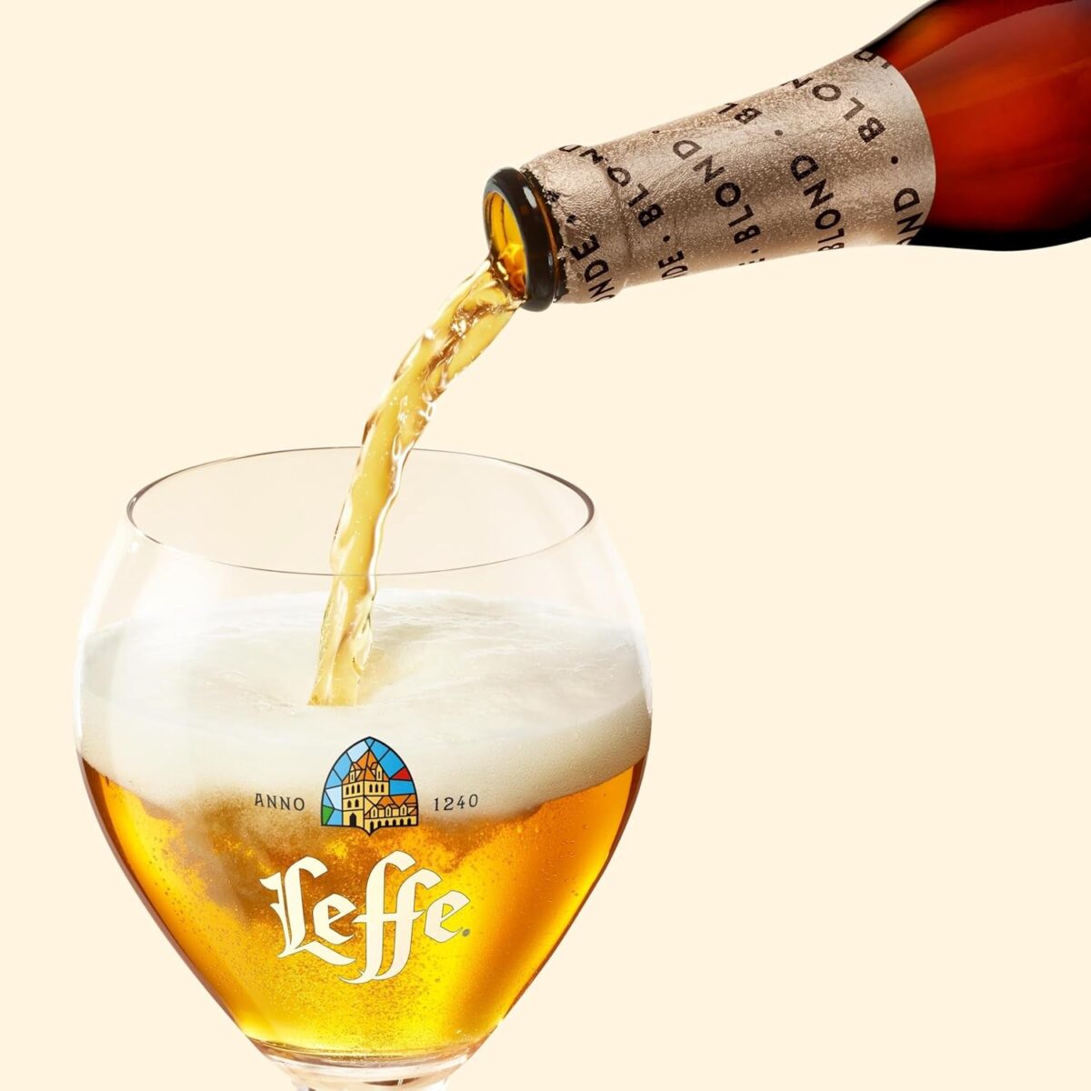Leffe Blonde Belgium Abbey Beer, Bottles, 4 X 330 Ml