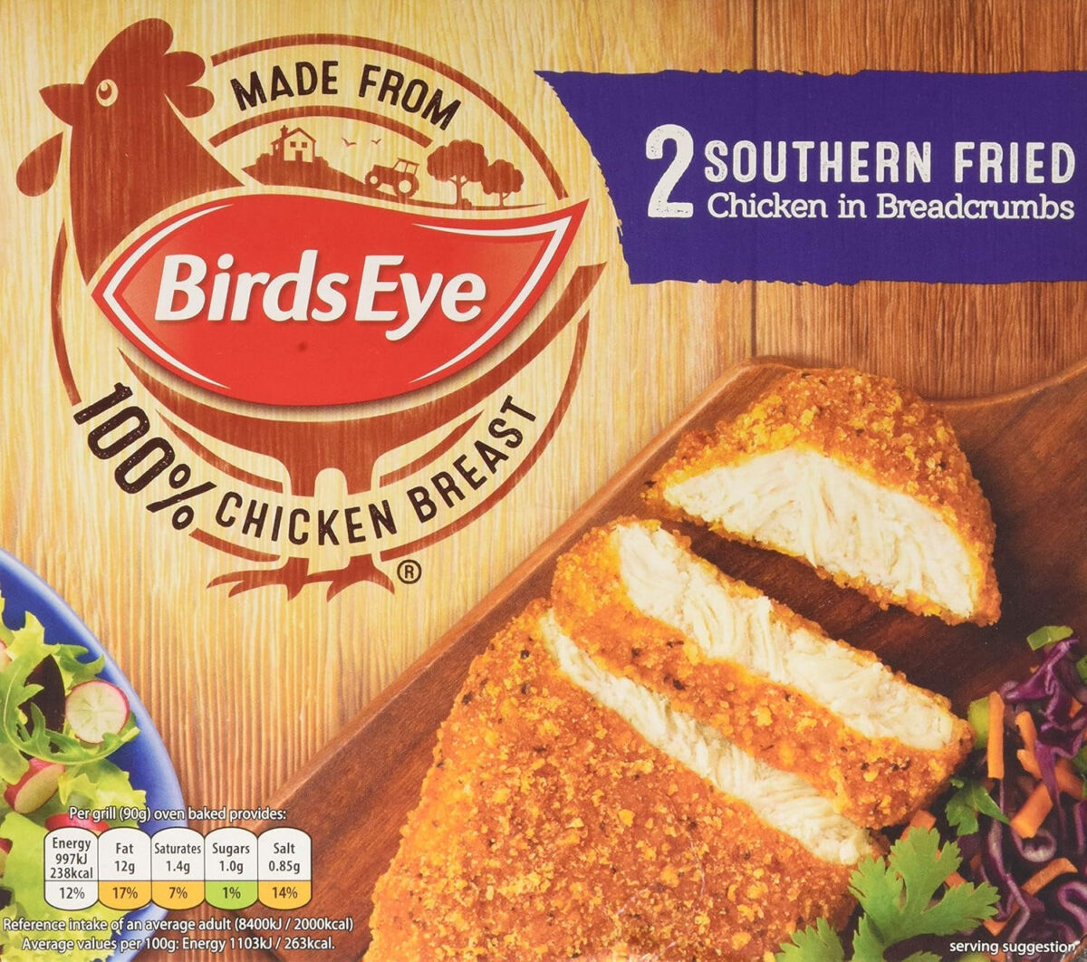 Birds Eye 2 Southern Fried Chicken Grills, 180G (Frozen)