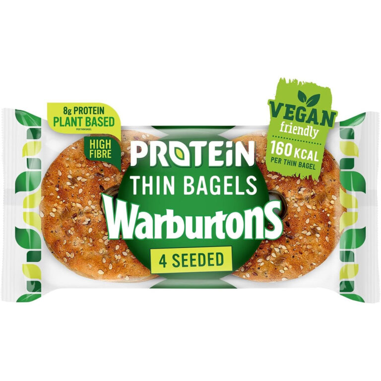 Warburtons 4 Seeded Protein Thin Bagels , Pack of 4