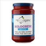 Mr Organic - Smooth Bolognese Sauce - Vegan, No Added Sugar, Organic and Natural Bolognese Sauce - Contains Sun Ripened Tomatoes, Fresh Onion and Herbs
