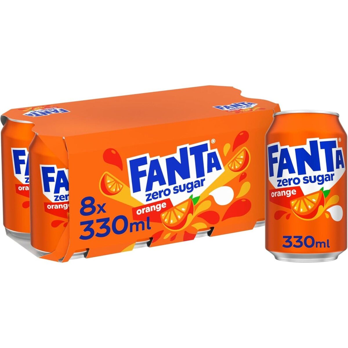 Fanta Orange Zero 8 X 330 Ml