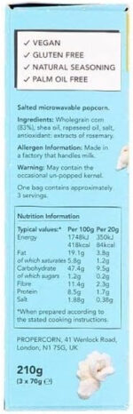 Propercorn Salted Microwave Popcorn 3X70G