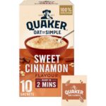 Quaker Oat so Simple Sweet Cinnamon Porridge, 10 X 33 G