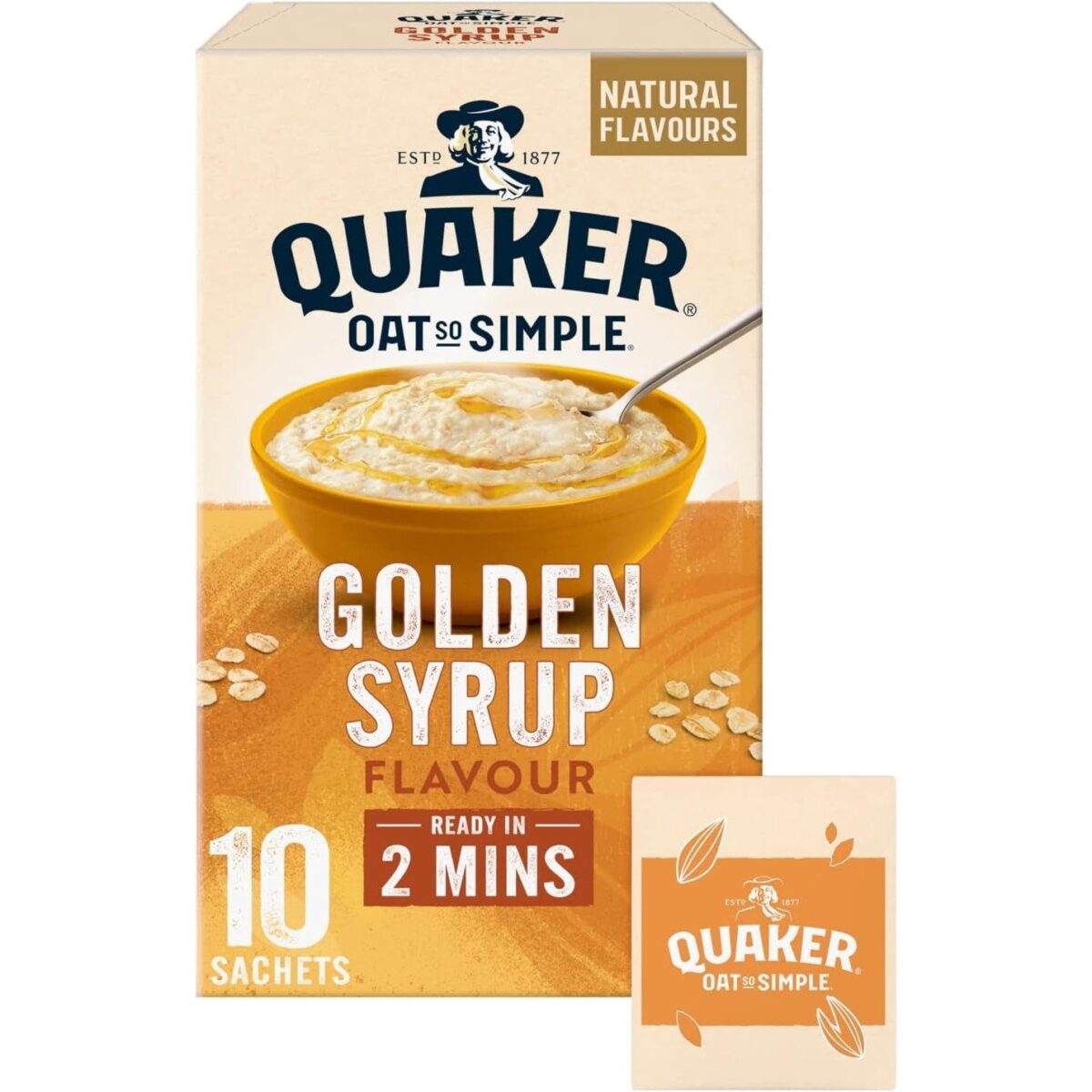 Quaker Oat so Simple Golden Syrup Porridge, 10 X 36 G