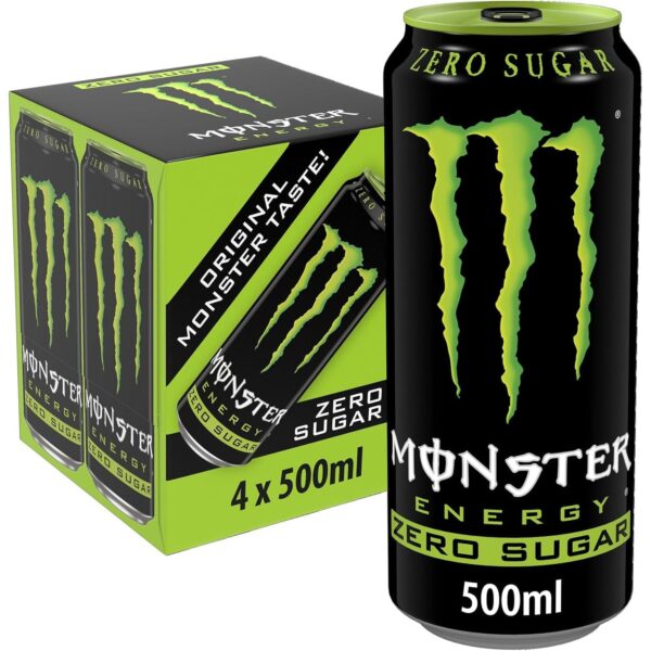 Monster Energy Green Zero, 4 X 500Ml