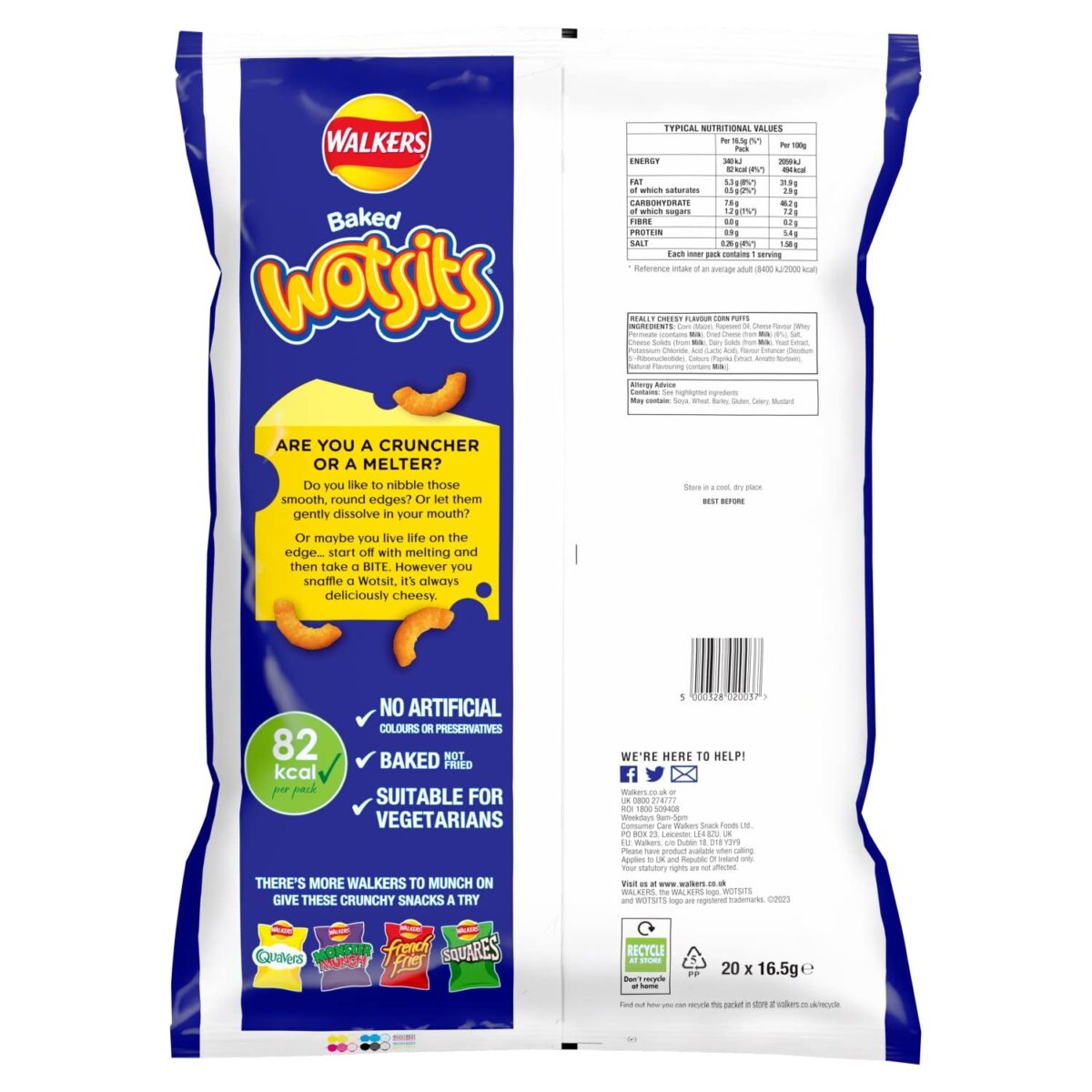 Walkers Wotsits Cheese 20Pk