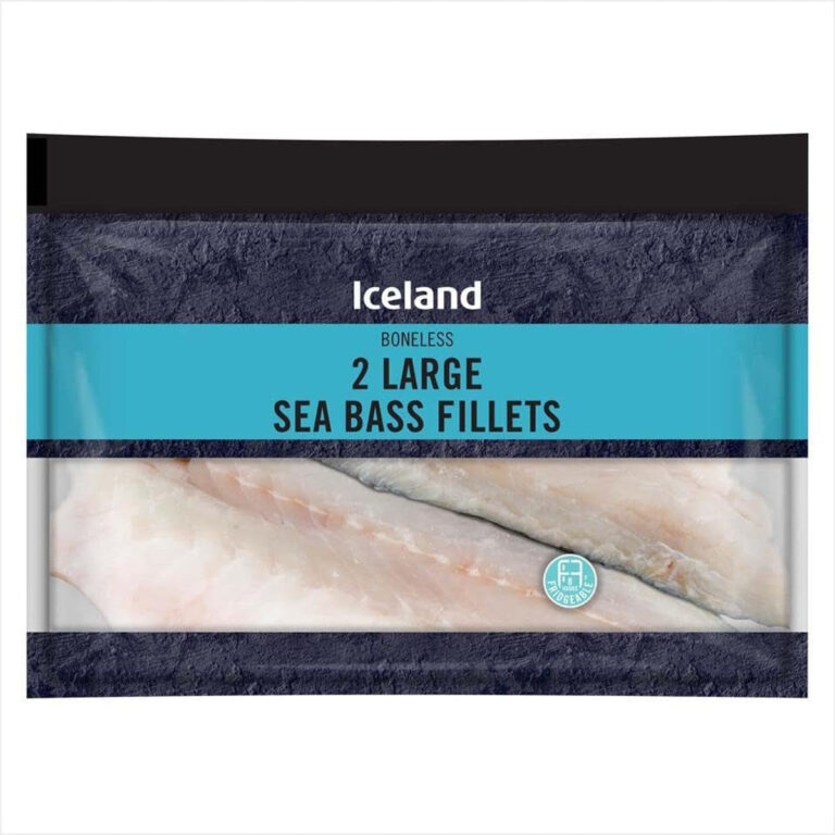 Iceland 2 Large Sea Bass Fillets 250G (Frozen)