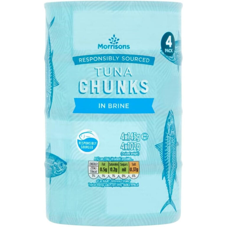 Morrisons Tuna Chunks in Brine, 4 X 145G