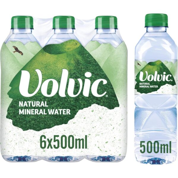 Volvic Still Natural Mineral Water 6 X 500 Ml