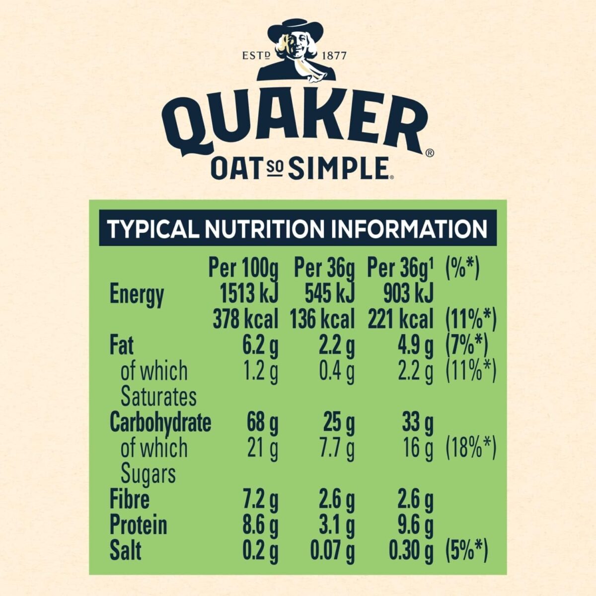 Quaker Oat so Simple Apple and Blueberry Porridge Sachets, 10X36 G