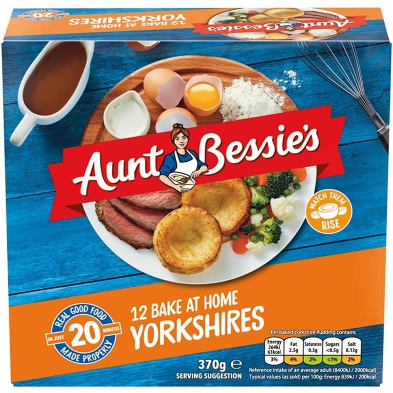 Aunt Bessie'S 12 Home Bake Yorkshires, 370G (Frozen)