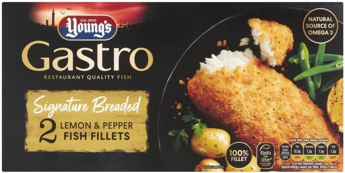 Young'S Gastro Signature Breaded Lemon & Pepper Fish Fillets, 2 X 135G (Frozen)