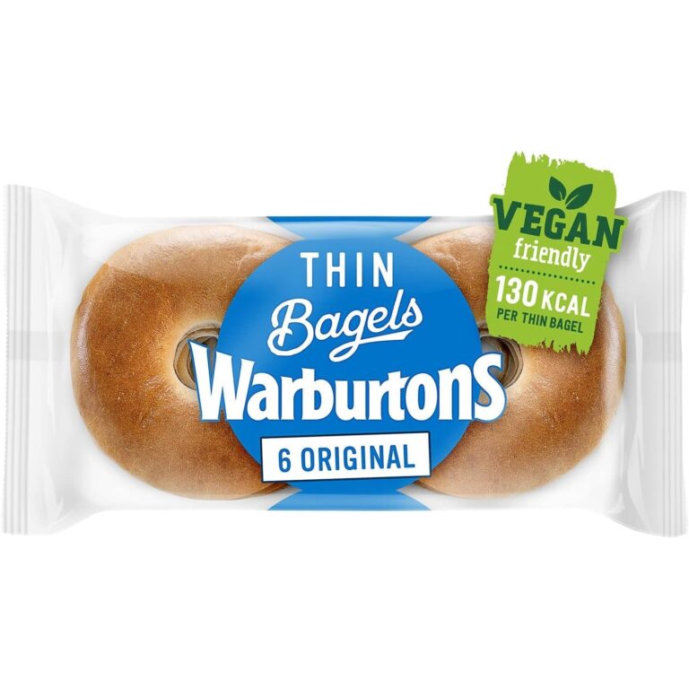 Warburtons Thin Bagels Plain Sliced, 300G