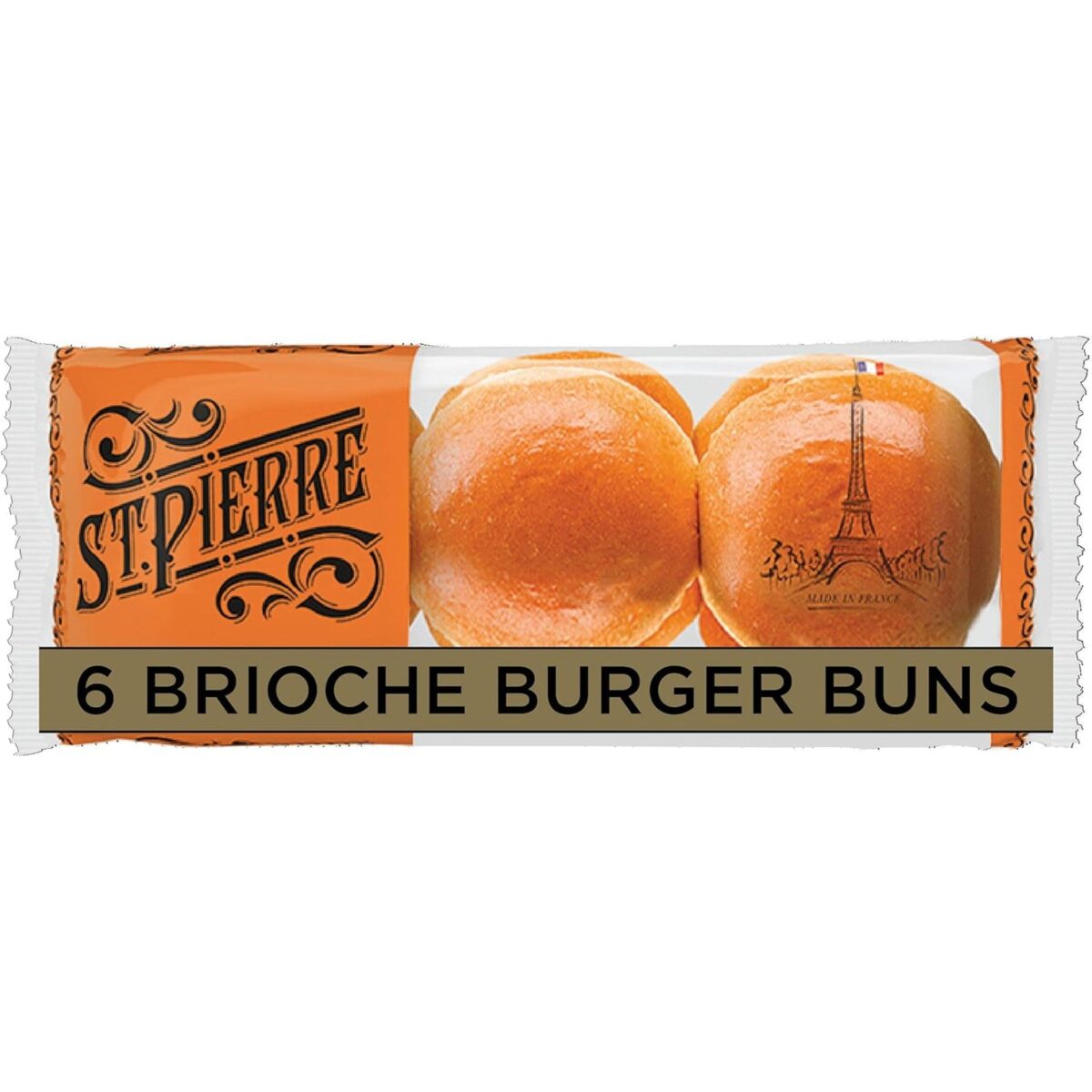 St. Pierre Brioche Burger Buns, Pack of 6