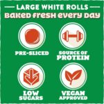 Warburtons 4 Large Sandwich Rolls, 353.2G