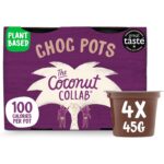 The Coconut Collab Little Choc Pots, Plant-Based, Vegan & Dairy Free Dessert Alternative, 4 X 45G