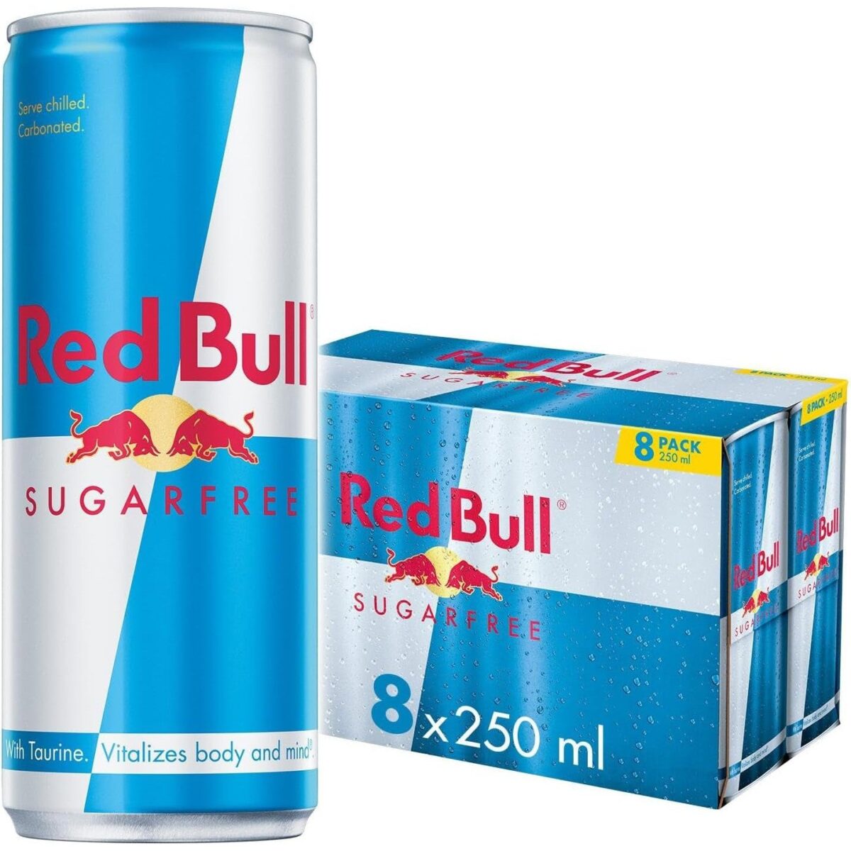 Red Bull Energy Drink Sugar Free 250 Ml X8