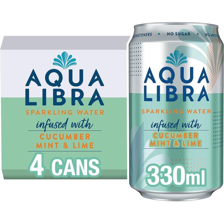 Aqua Libra Sparkling Water Infused with Cucumber, Mint & Lime 4 X 330Ml