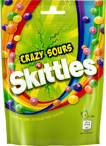 Skittles Crazy Sours Sweets Pouch 136G