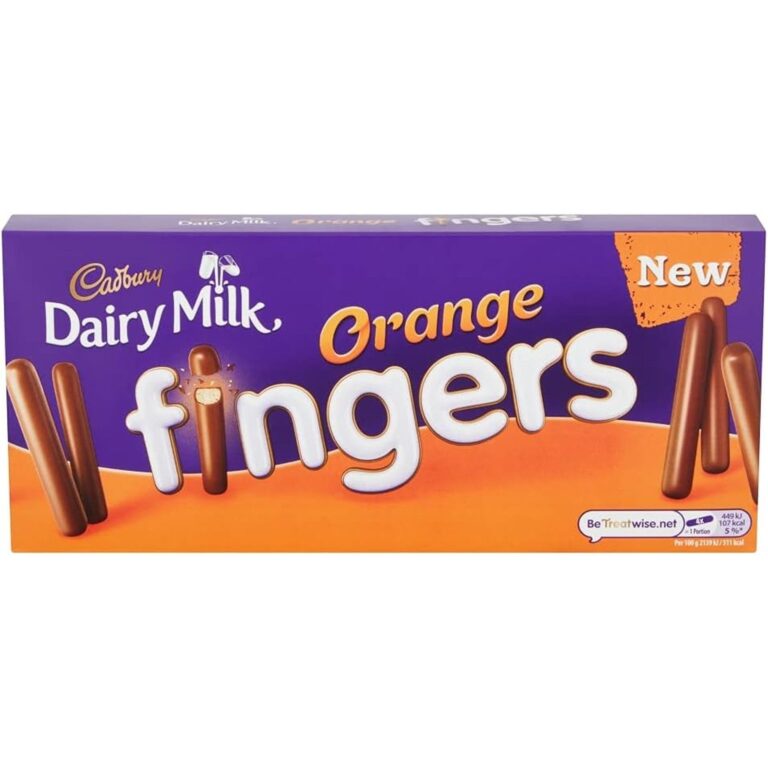 Cadbury Dairy Milk Orange Fingers Chocolate Biscuits, 114 G