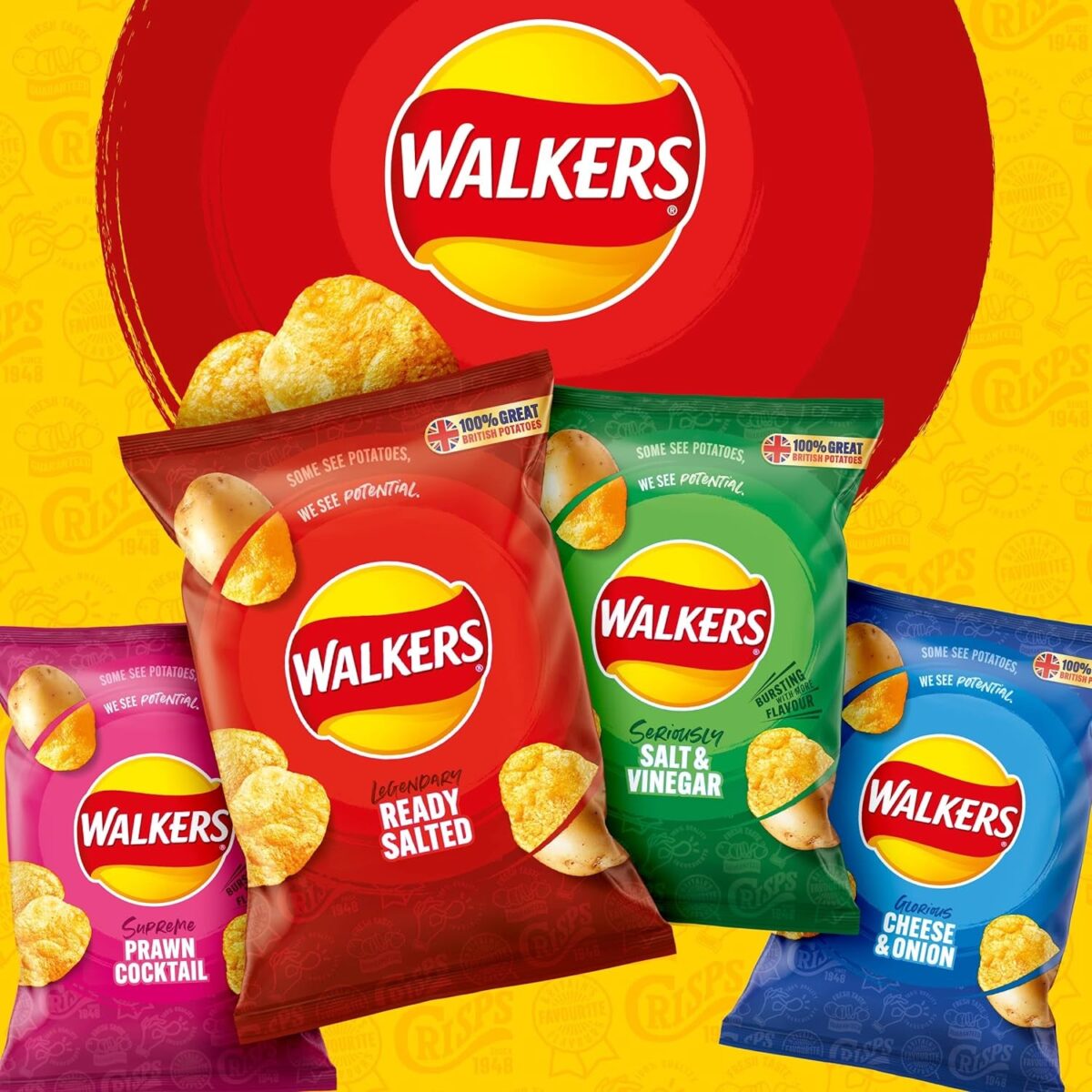 Walkers Classic Variety Multipack Crisps Box 20X25G