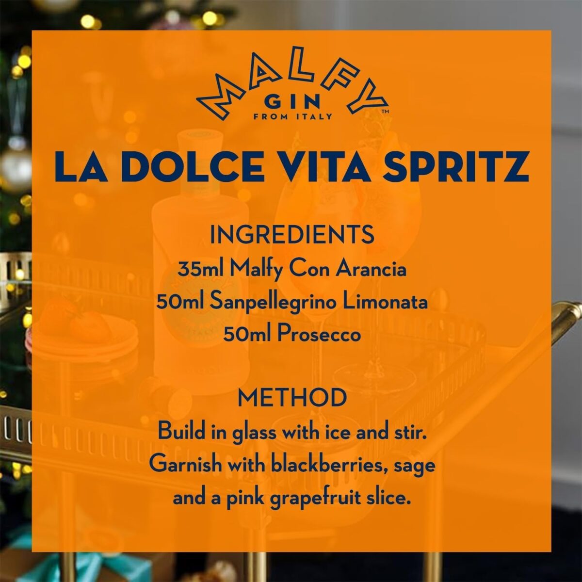 Malfy Arancia Sicilian Blood Orange Flavoured Gin | 41% ABV | 70Cl | Flavoured Italian Gin | Orange Blossom Notes | Background Notes of Juniper | Orange Flavoured Gin Inspired by the Amalfi Coast