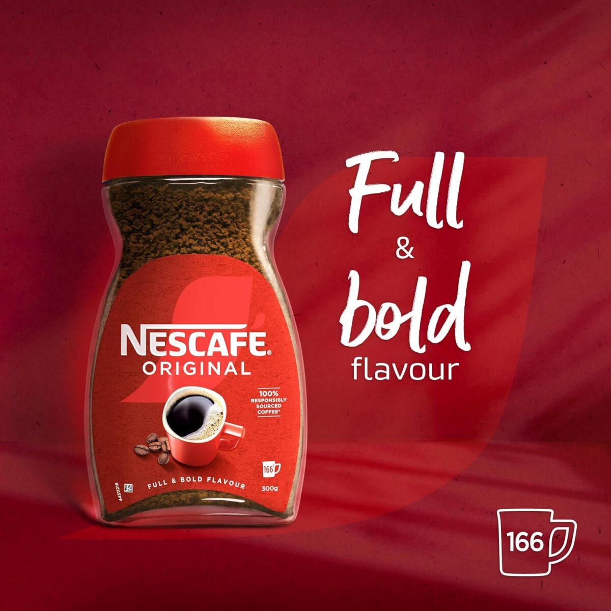 NESCAFÉ Original Instant Coffee 300G, Rich Aroma, Full & Bold Flavour