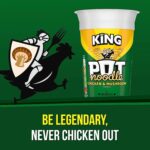 Pot Noodle Chicken & Mushroom King Pot Noodle Instant Vegetarian Snack Quick to Make Noodles 114 G