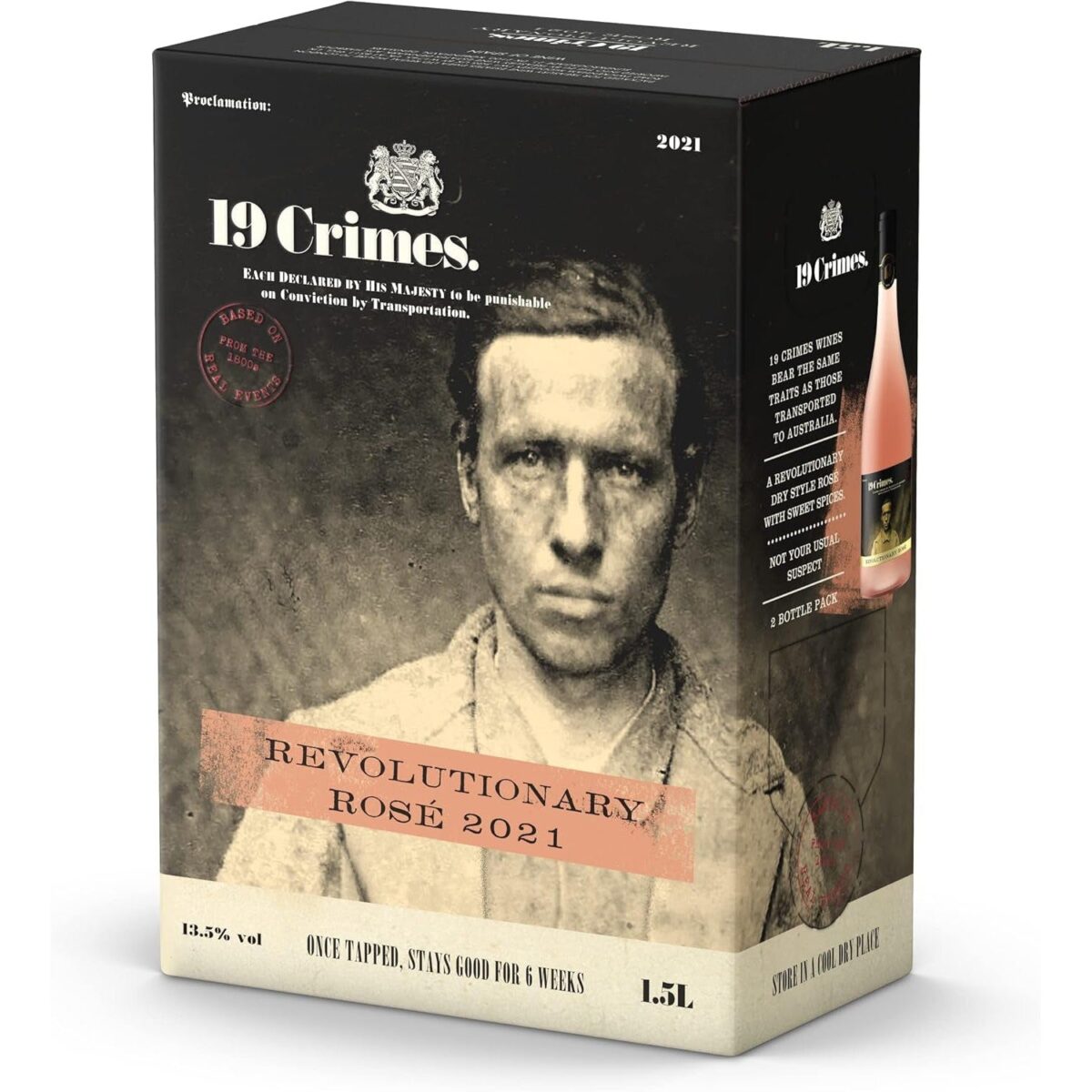 19 Crimes Revolutionary Rose 1.5L Bag in Box
