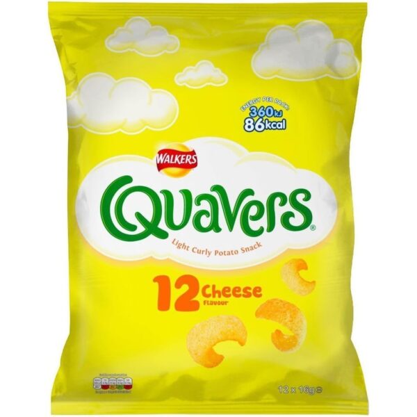 Walkers Quavers Snacks Cheese 12 X 16G