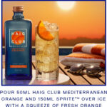Haig Club Mediterranean Orange Spirit Drink | 35% Vol | 70Cl | Single Grain Scotch Whisky with Natural Orange Flavours | Citrusy Floral Taste | Enjoy in Mixed Drinks