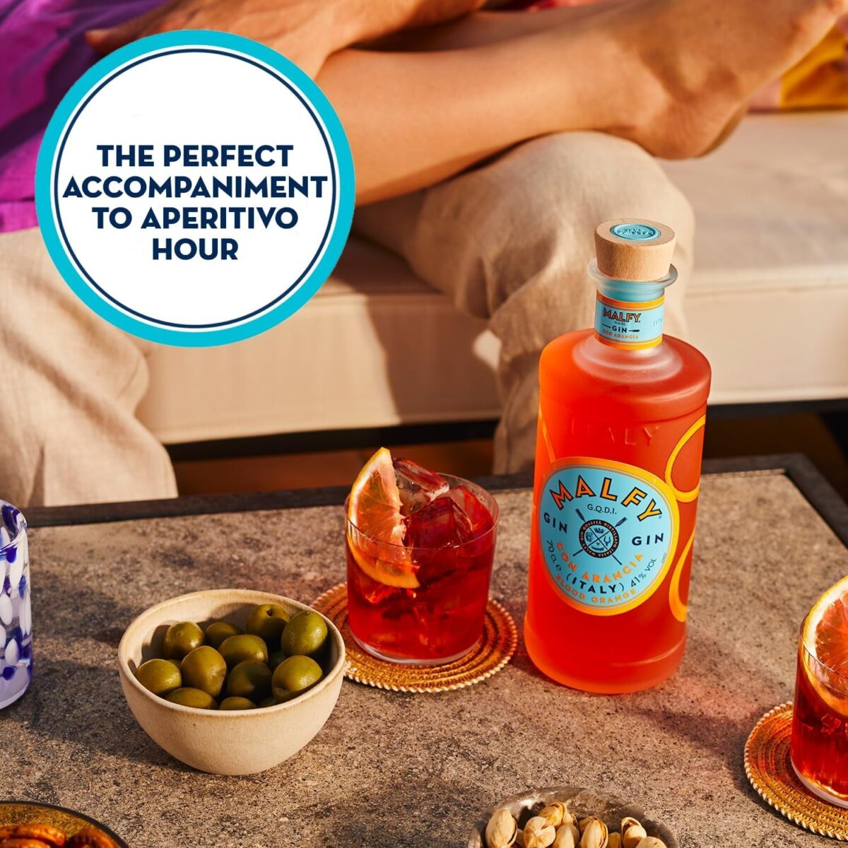 Malfy Arancia Sicilian Blood Orange Flavoured Gin | 41% ABV | 70Cl | Flavoured Italian Gin | Orange Blossom Notes | Background Notes of Juniper | Orange Flavoured Gin Inspired by the Amalfi Coast