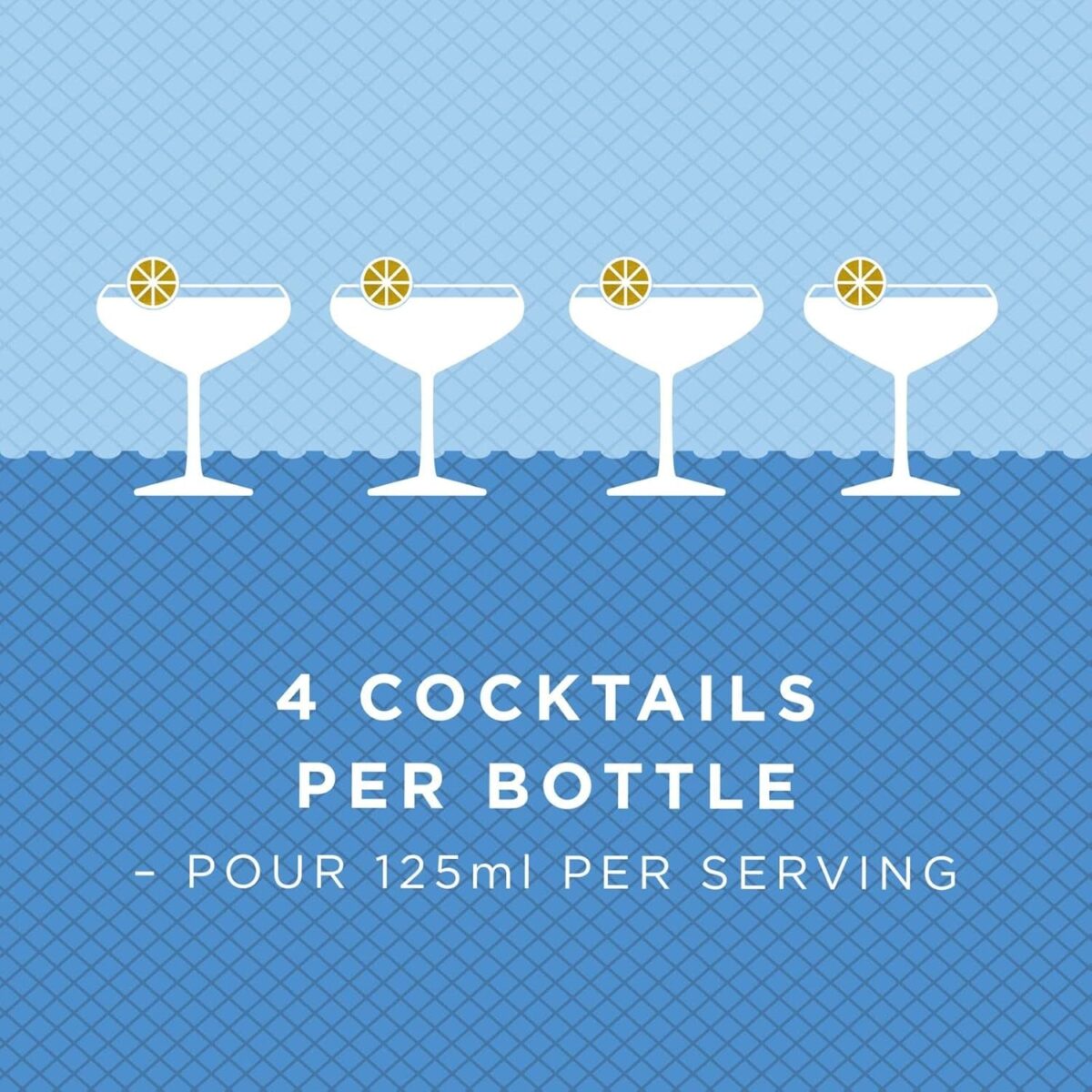 Tails Cocktails Gin Gimlet, Crafted with Bombay Sapphire Gin, Ready-To-Drink Pre-Mixed Cocktail, Serves 4 Bar-Quality Cocktails, 14.9% ABV, 50Cl / 500Ml