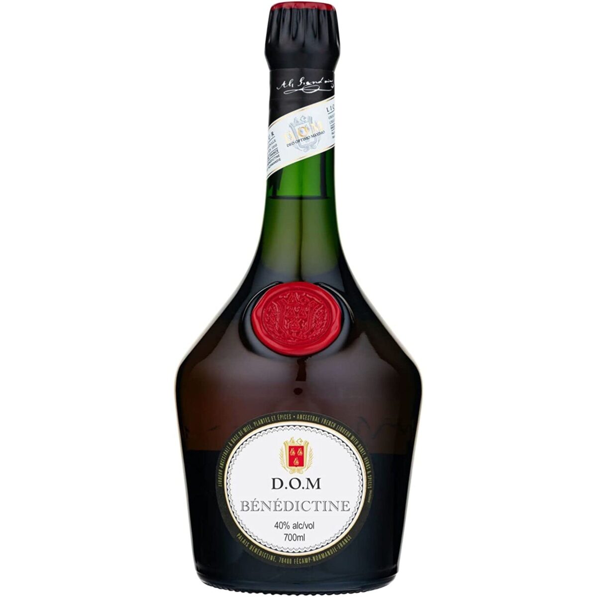 Bénédictine D.O.M. French Liqueur, 40% ABV, 70Cl / 700Ml, Made from a Secret Recipe of 27 Traditional Roots, Herbs & Spices, Notes of Light Honey, Citrus & Soft Almond