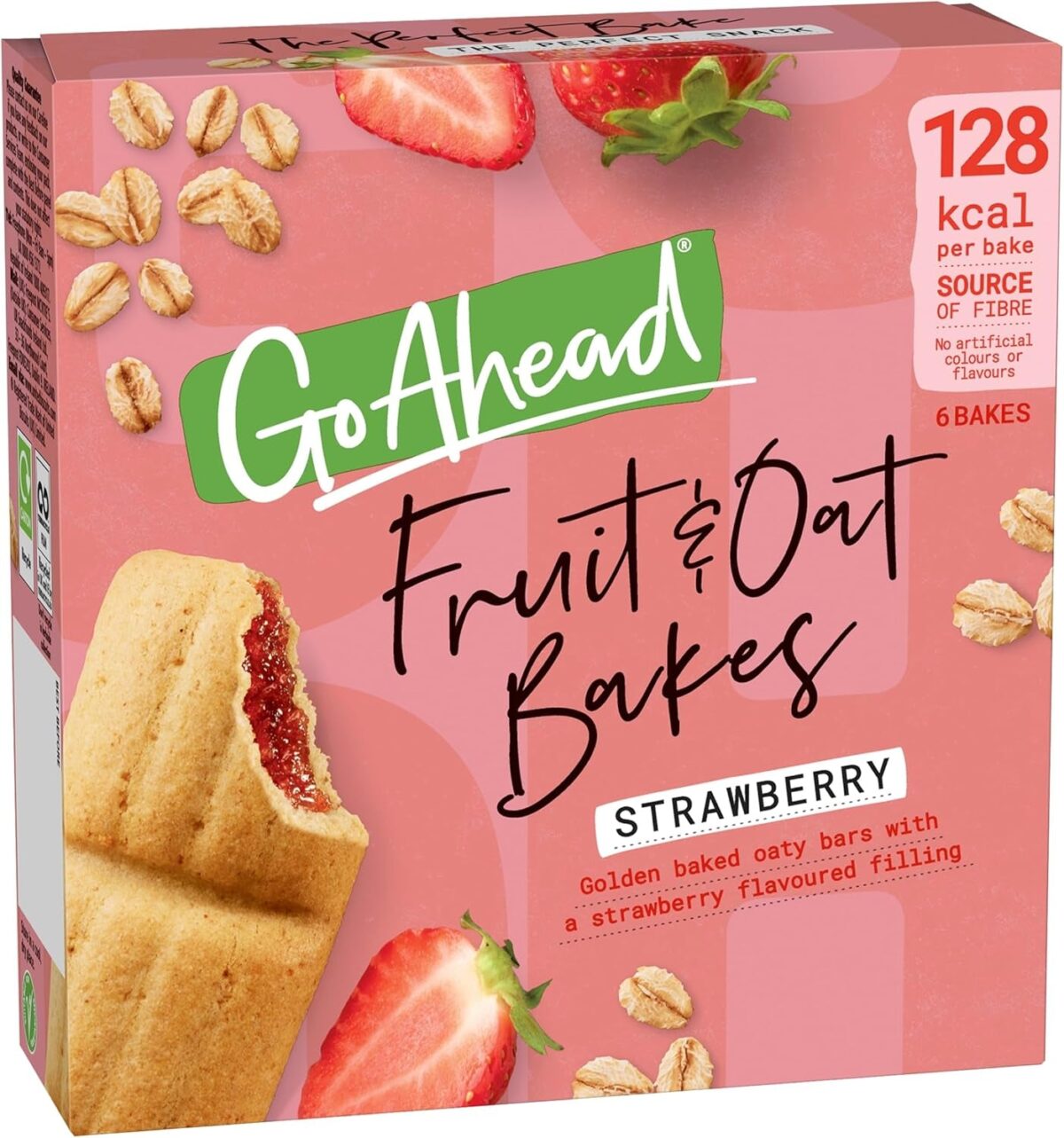 Go Ahead Fruit & Oat Bakes, Strawberry, Pack of 6