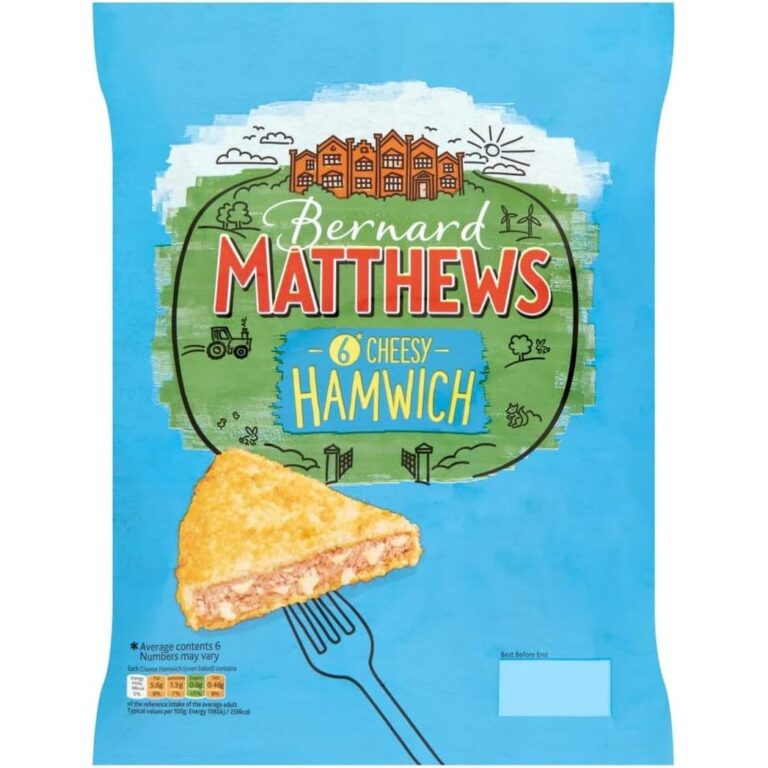 Bernard Matthews 6 Cheesy Hamwich, 345G (Frozen)