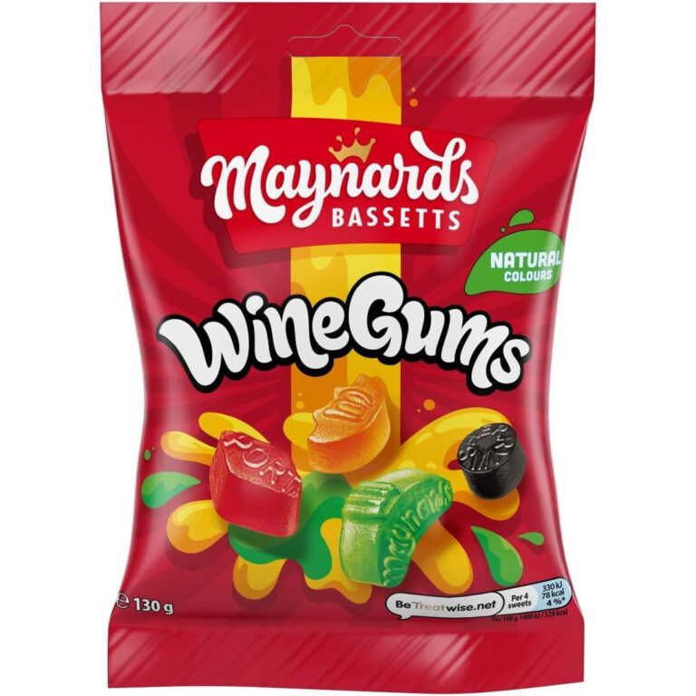 Maynards Bassetts Winegums Sweets Bag, 130G