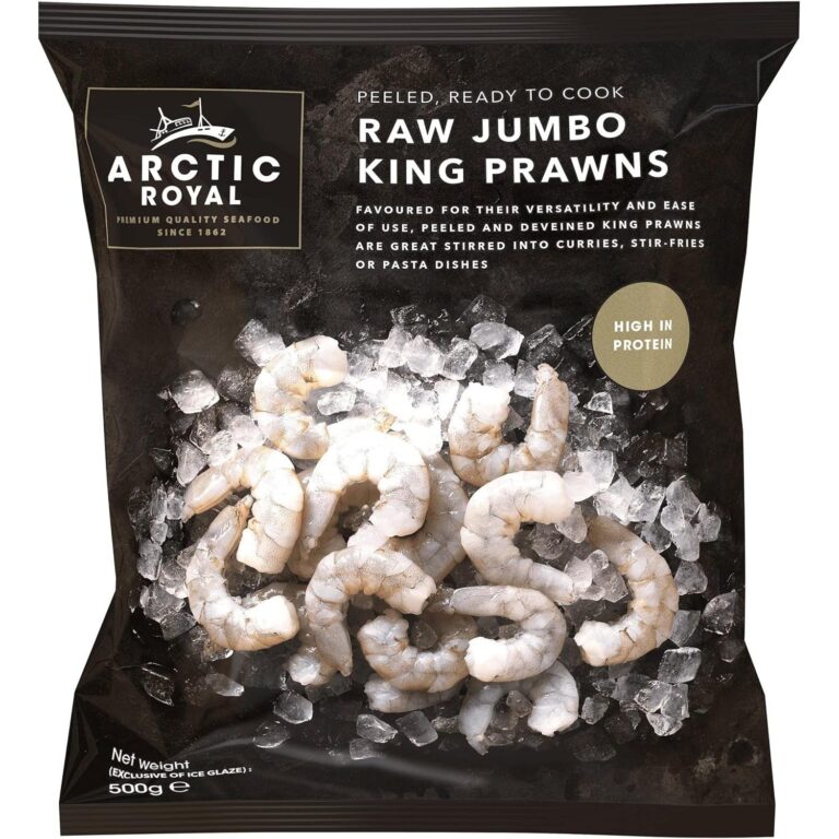 Arctic Royal Raw Jumbo King Prawns, 250G (Frozen)