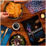 Sensations Balsamic Vinegar and Caramelised Onion Thick Cut Vegetarian Potato Crisps, Sharing Bag, 150 G