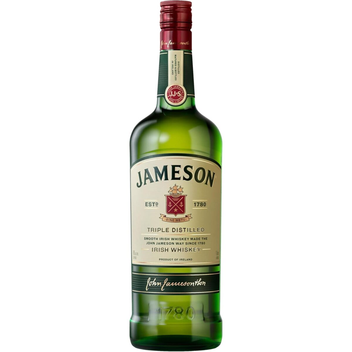 Jameson Original Triple Distilled Blended Irish Whiskey | 40% ABV | 1L | Irish Whiskey with Spicy Wood and Sweet Notes | Blended Irish Whiskey with Signature Smoothness | Triple Distilled in Ireland